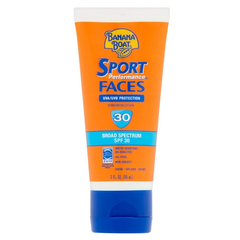 Banana Boat Sport Performance Faces Sunscreen Lotion SPF 30, 3 oz
