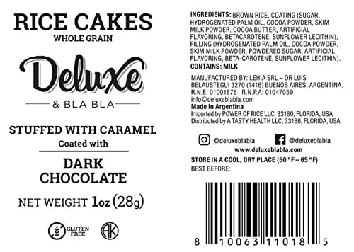 Deluxe Rice Cake Chocolate negro con caramelo 1oz