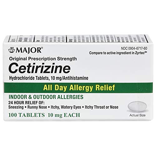 Mayor All Day Allergy Cetirizine 10mg 100 tabletas
