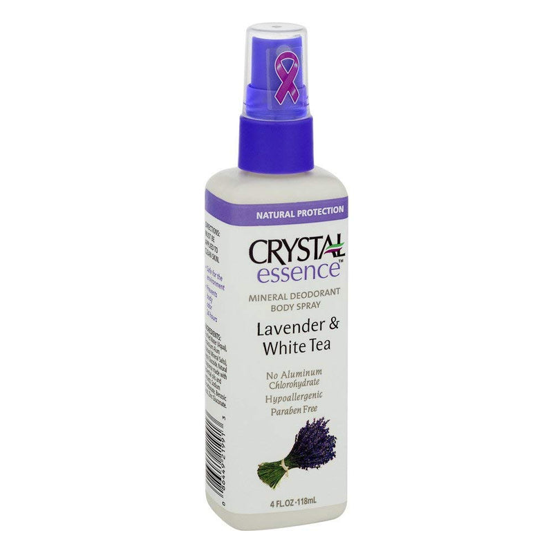 Spray del cuerpo de desodorante cristalina lavanda y té blanco