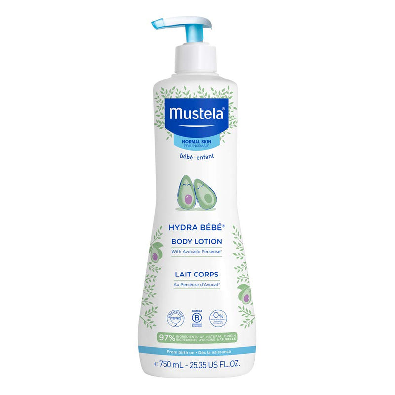 Mustela Hydra Bebe Body Lotion with Natural Avocado, Jojoba & Sunflower Oil 25.35 Oz