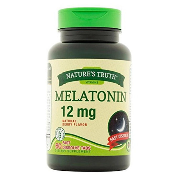 Nature's Truth Melatonin 12mg 60 Tabletas de disolución rápida