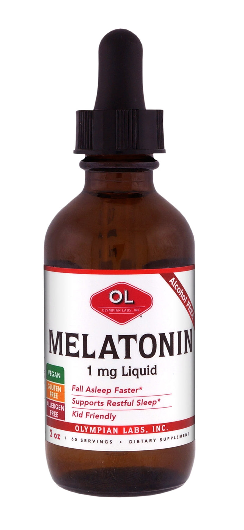 Laboratorios olímpicos melatonina 1 mg de liquidación de líquido, 2 oz