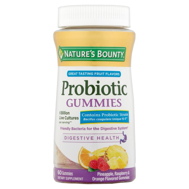 Nature's Bounty Probiotic Pinapple Raspberry Orange Gummies