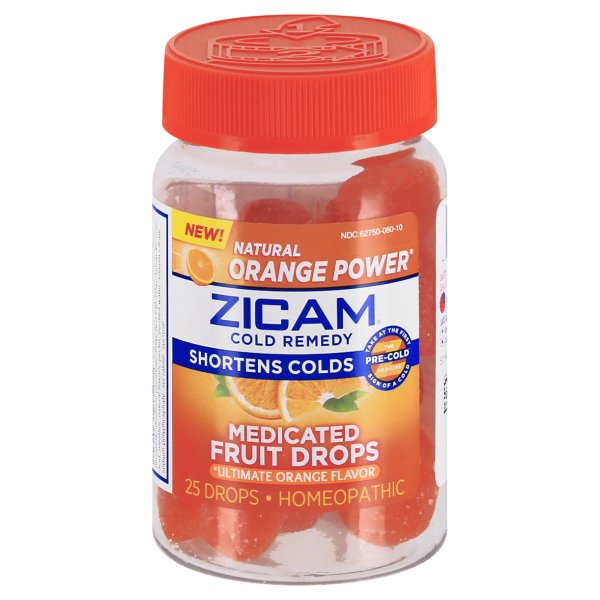 Dropes de frutas medicinadas de Zicam - Orange Ultimate - 25ct