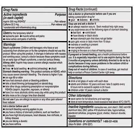 Bayer Back & Body Extra Strength Coated Caplets