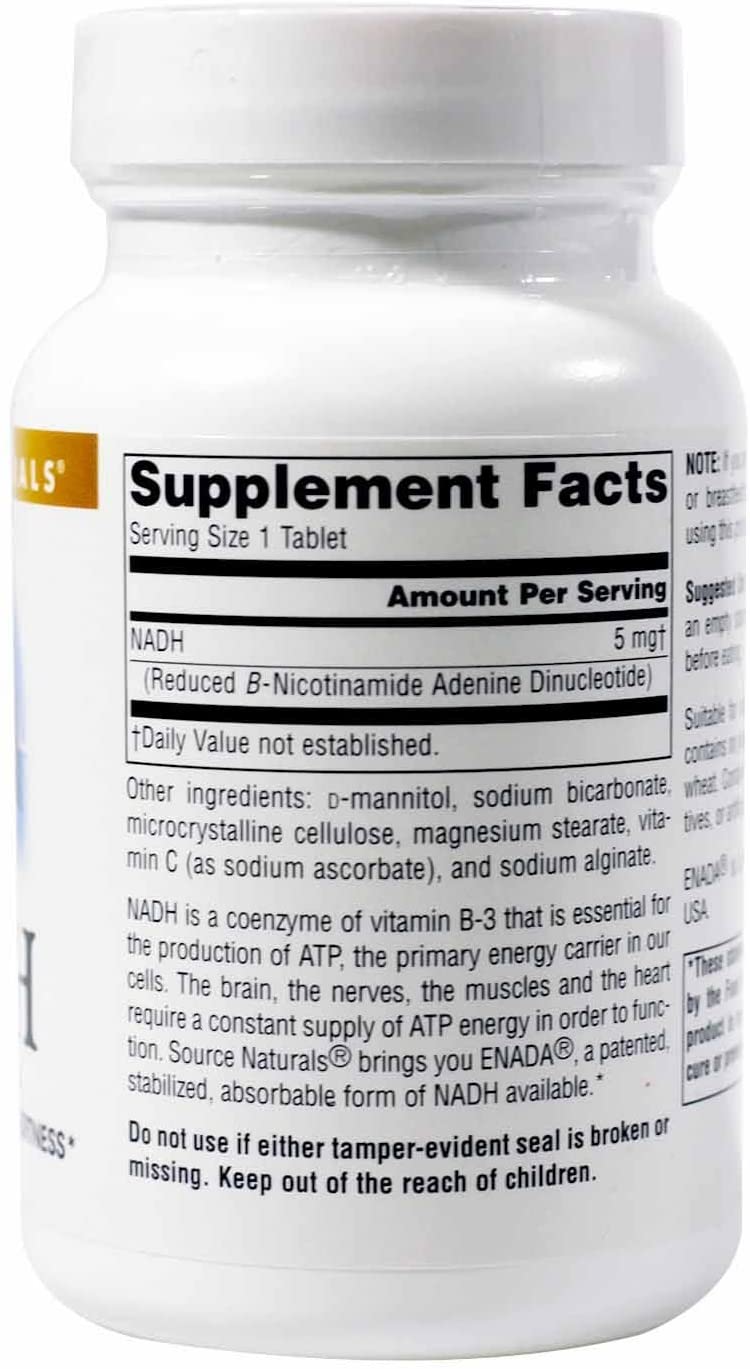 Source Naturals ENADA NADH 5 Mg 60 Tablets