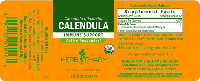 HERB PHARM CALENDULA 1Oz