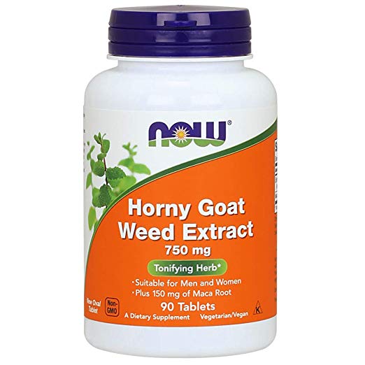 Now Foods Horny Goat Weed Extract 750 mg 90 Tablets