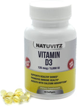 Natuvitz Vitamina D3 5000iu Softgels