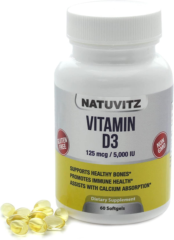 Natuvitz Vitamina D3 5000iu Softgels
