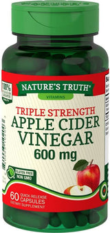 Nature's Truth Triple Strength Apple Cider Vinegar 600 mg 60 Capsules