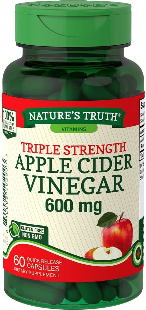 Nature's Truth Triple Strength Apple Cider Vinegar 600 mg 60 Capsules