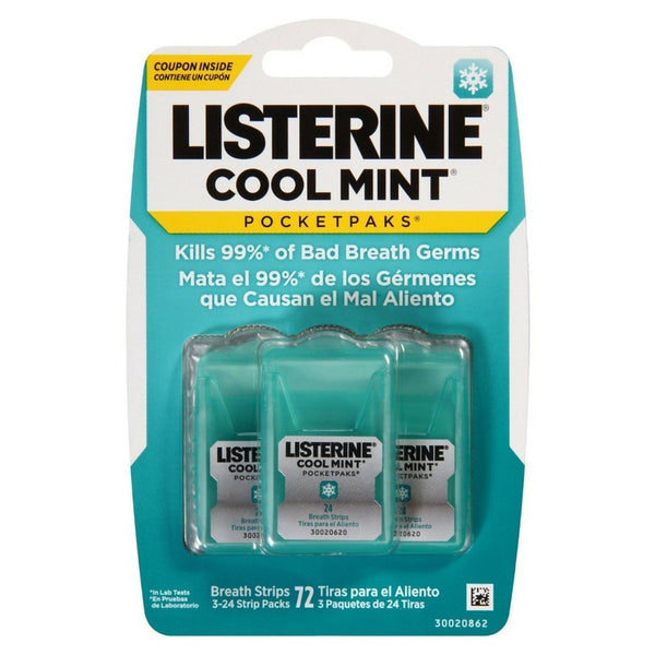 Listerine Pocketpaks Fresh Breath Strips Cool Mint