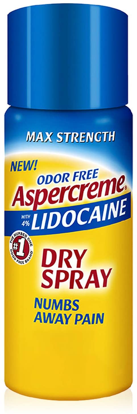 ASPERCREME Free Max Strength Lidocaine Alivio de alivio de alivio seco, 4 oz