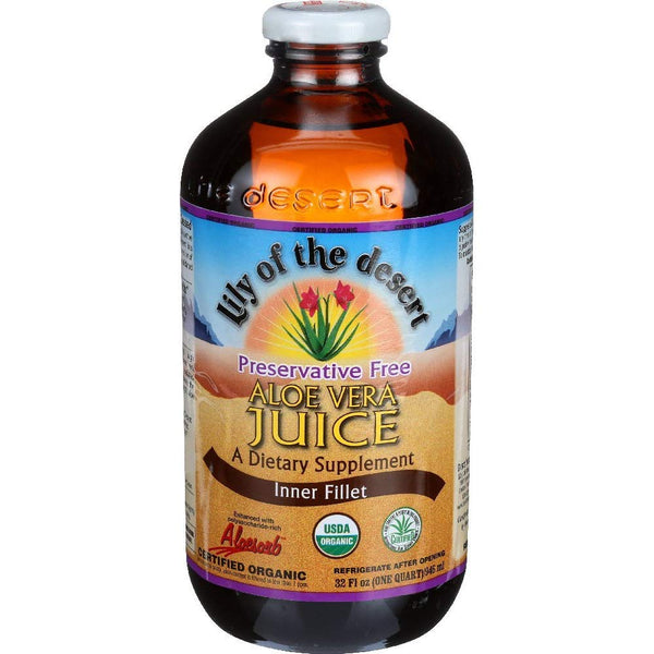 Aloe Vera Juice Organic No conservantes 32 oz líquido