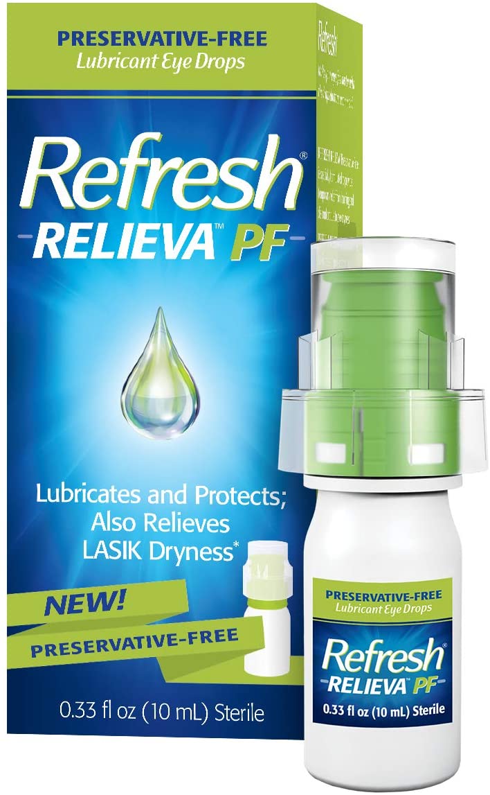 Refresh Relieva Preservative-Free Lubricant Eye Drops 0.33 Fl Oz (10ml) Sterile