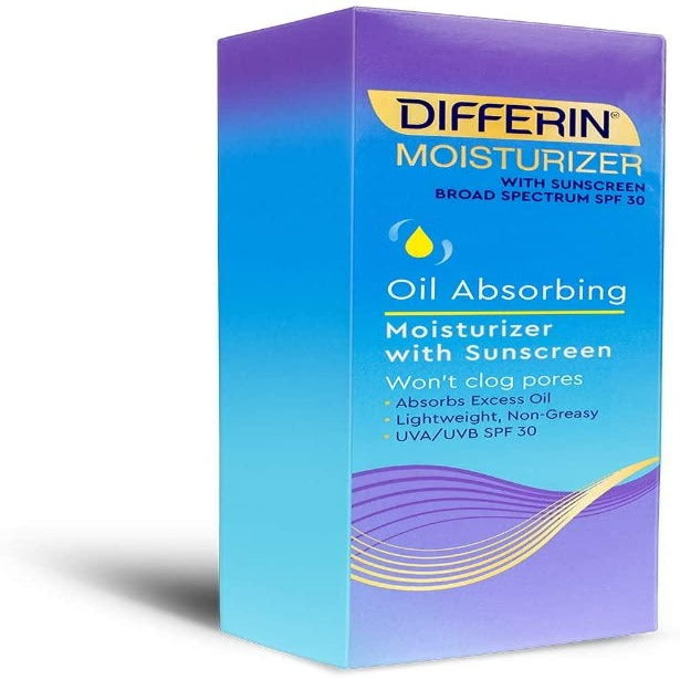 Differin Oil Absorbing Moisturizer with Sunscreen- Broad Spectrum 30 ...