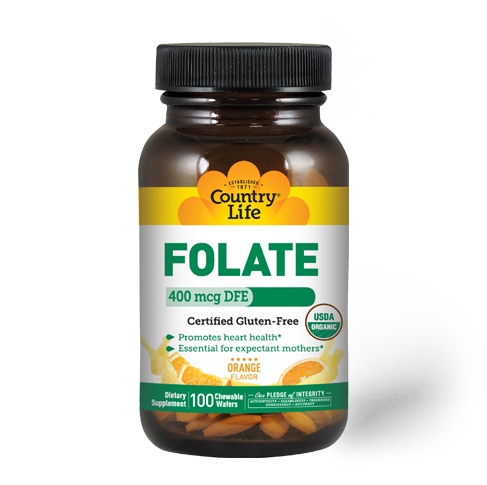 Country Life Folate 400mcg DFE 100 Wafers