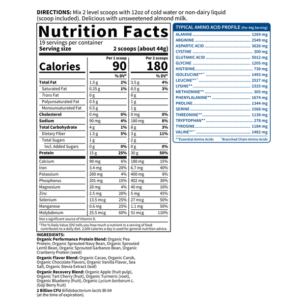 Garden Of Life Protein Organic Sport Chocolate 29.6