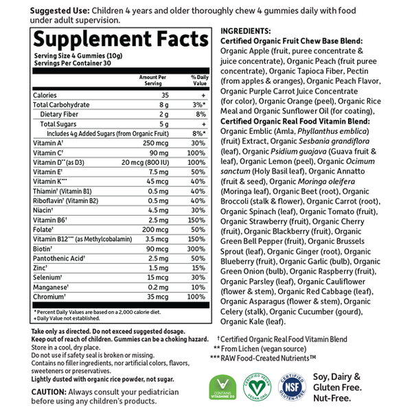 Jardín de la vida para niños Gommies de vitaminas múltiples