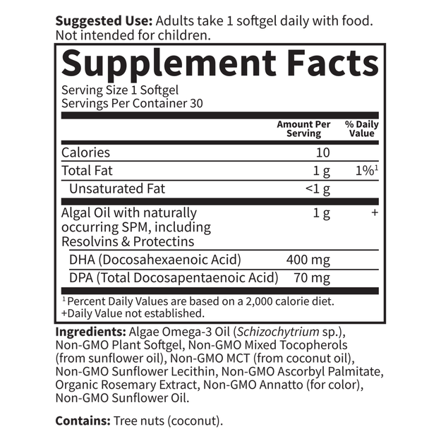Garden Of Life Vegan DHA Brain & Heart Softgels