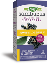 Natures Way Sambucus Immune Standardized Elderberry + Echinacea + Zinc + Vitamin C 30 Lozenges