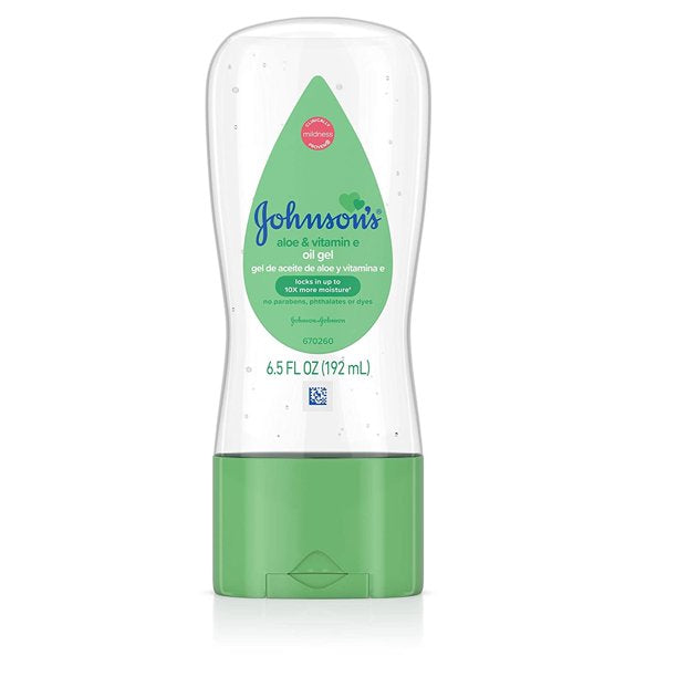 Johnson's Baby Gel Oil with Aloe & Vitamin E 6.5 Oz