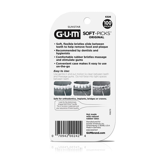 GUM Soft-Picks Original Dental Picks. 100 Count