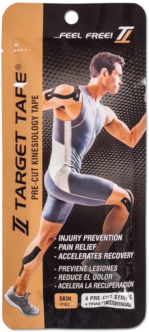 Target Tape Kinesiology Tape. 4 Pre-cut Strip. Skin Color
