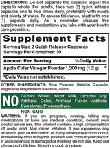 Nature's Truth Triple Strength Apple Cider Vinegar 600 mg 60 Capsules