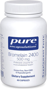 Encapsulaciones puras Bromelain 2400 500mg 60 Cápsulas