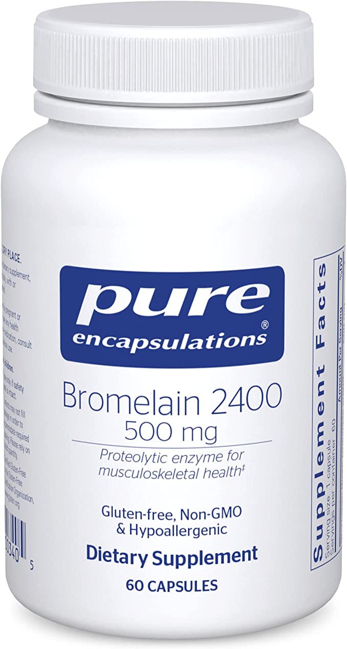Encapsulaciones puras Bromelain 2400 500mg 60 Cápsulas