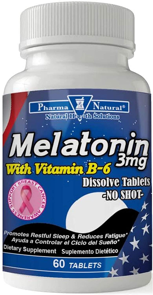 Melatonina Natural Pharma 3 mg con vitamina B-6