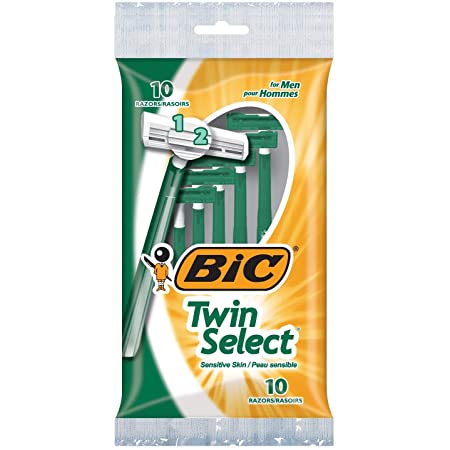 Bic Twin Select Shavers For Men Sensitive Skin 10 Each