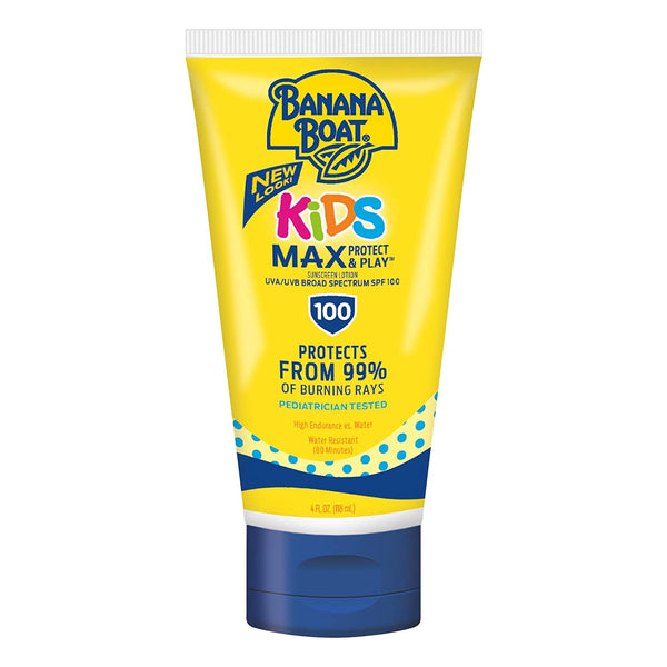Banana Boat Kids Max Protect & Play Broad Spectrum Sunscreen Lotion SPF 100