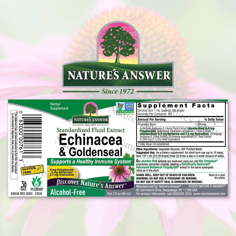 NATURES ANSWER ECHINACEA GOLDESEAL 1 Oz