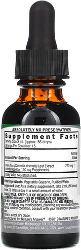 NATURES ANSWER GREEN TEA EXTRACT 1 Oz