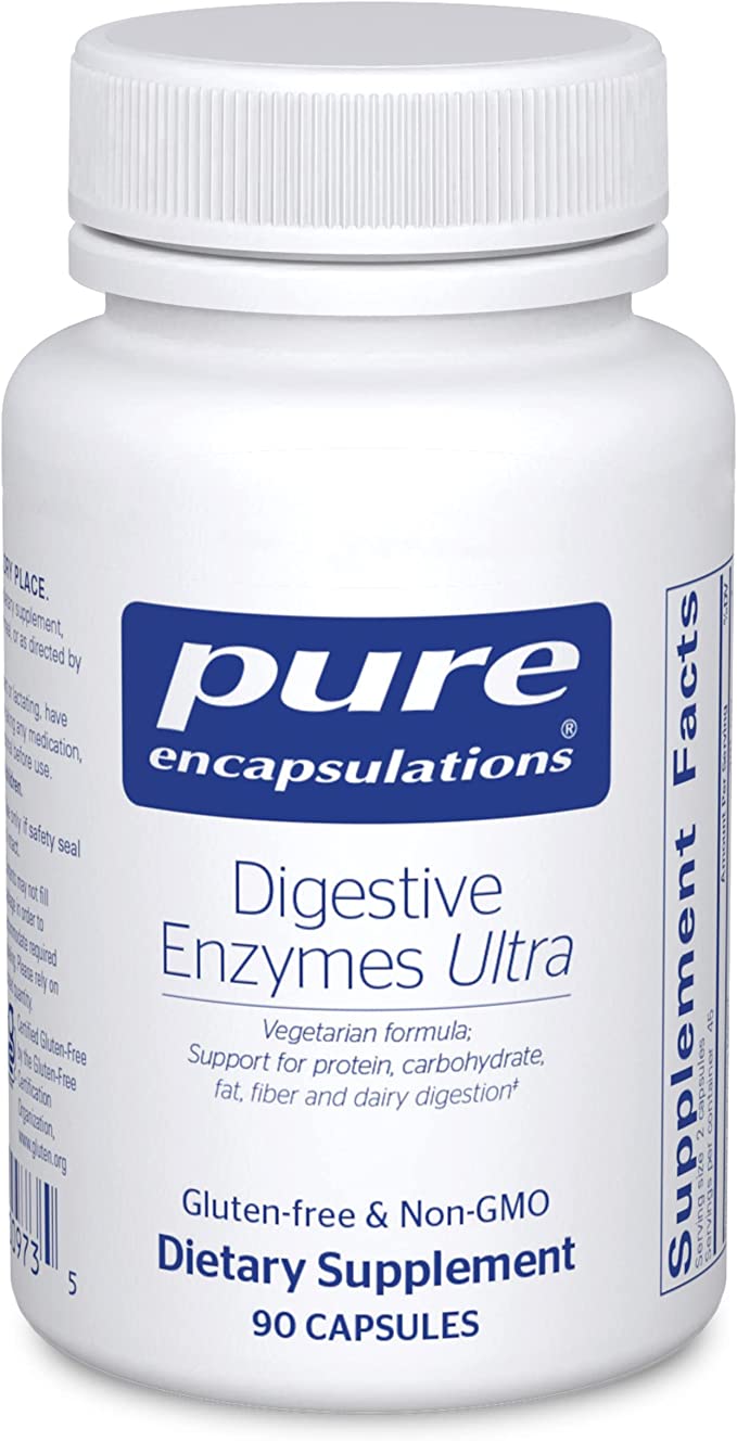 Enzimas digestivas puras encapsulaciones ultra 90 cápsulas