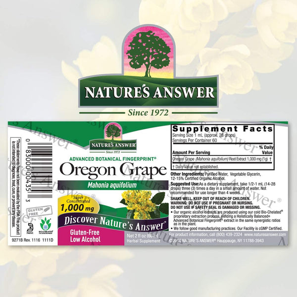 NATURES ANSWER OREGON GRAPE ROOT 1 Oz