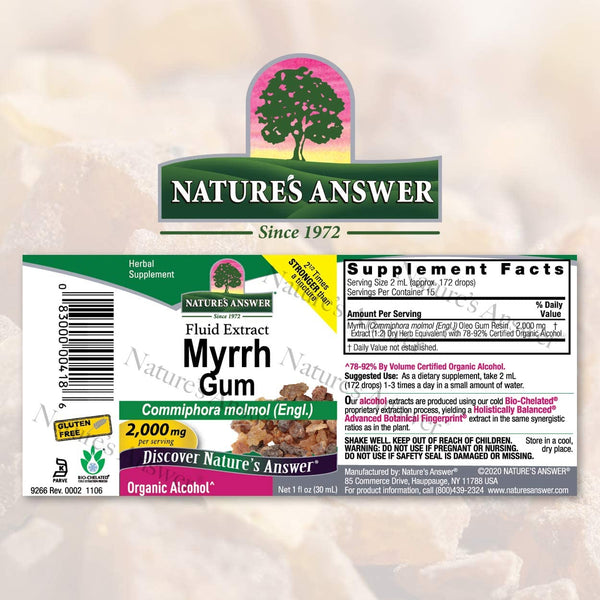NATURES ANSWER MYRRH GUM EXTRACT 1 Oz