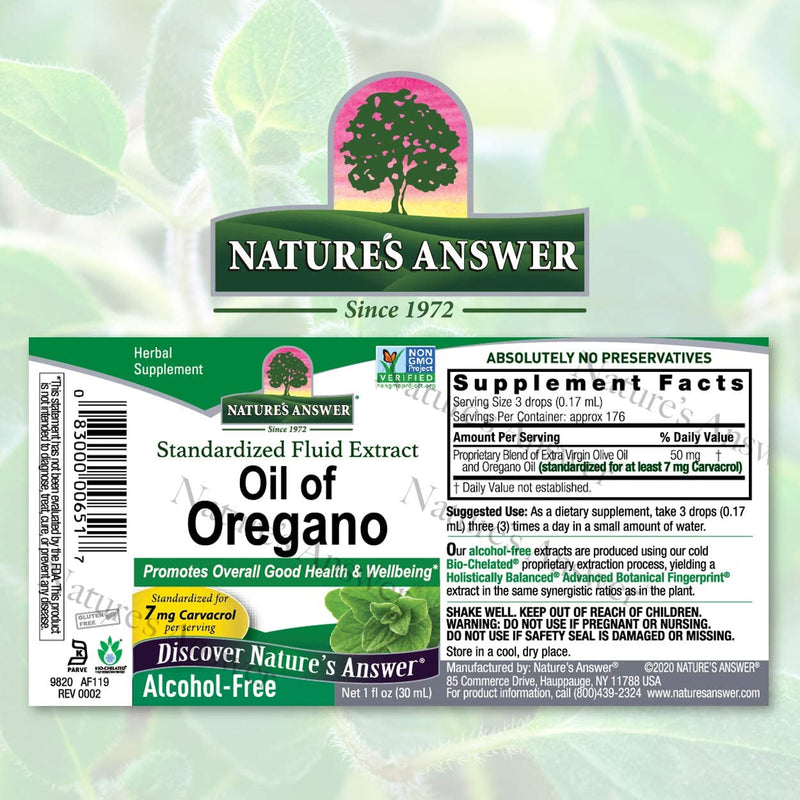 NATURES ANSWER OIL OF OREGANO EXTRACT 1 Oz