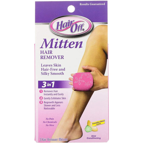 Hair Off Hair Remover Mitten 3-in-1