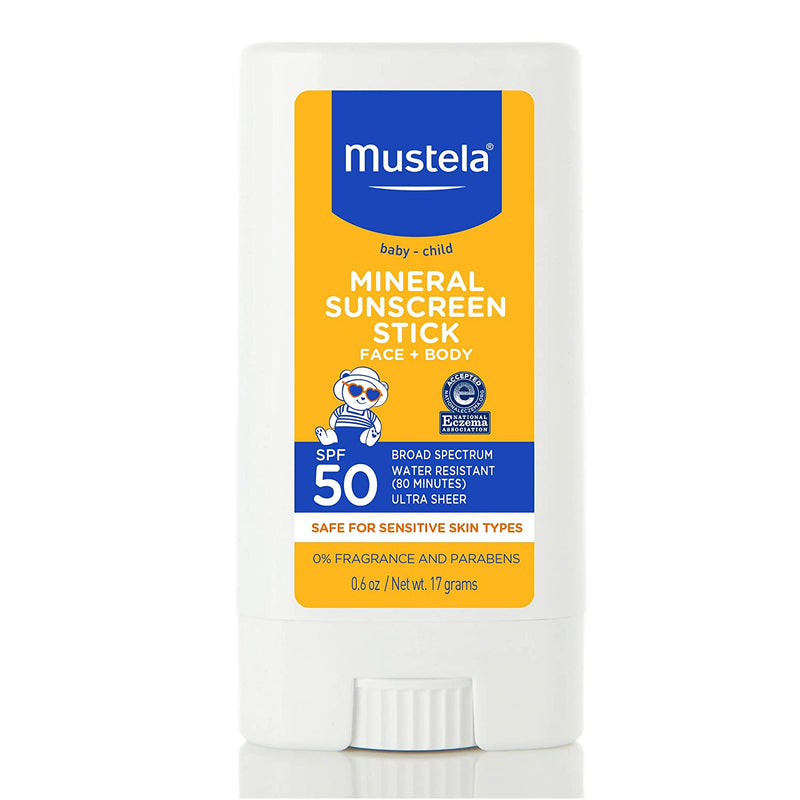 Mustela Baby Child Mineral Sunscreen SPF 50 Face Body 0.6 Oz