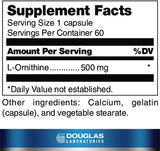 Douglas Laboratories L-Ornithine 500mg Capsules