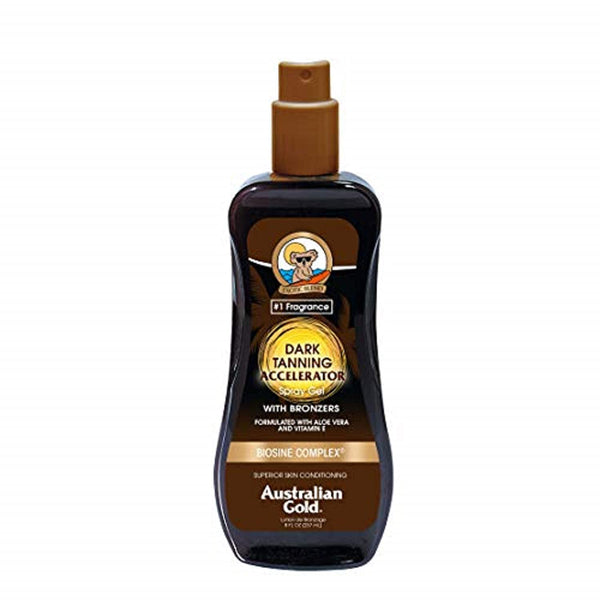 Gel de acelerador de bronceado oscuro de oro australiano con bronceador