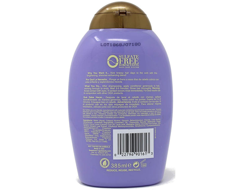 Acondicionador OGX Lavender Platinum Tone Reviving 13 oz