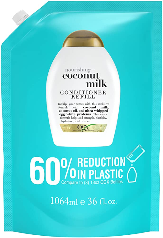 OGX Nourishing + Coconut Milk Acondicionador Recarga Cabello, 36.OZ