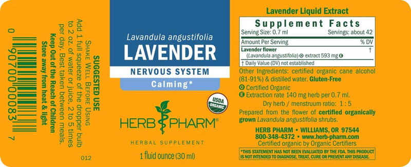HERBS PHARM LAVENDER 1Oz