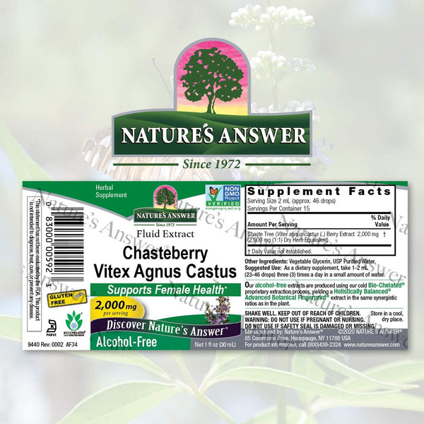 NATURES ANSWER  CHASTE BERRY VITEX AGNUS CASTUS 1 Oz